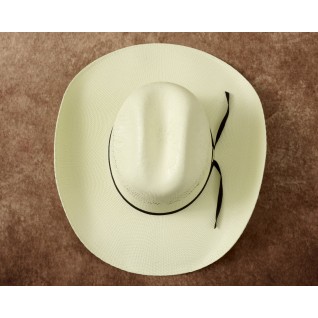 Hand-woven ivory cowboy hat