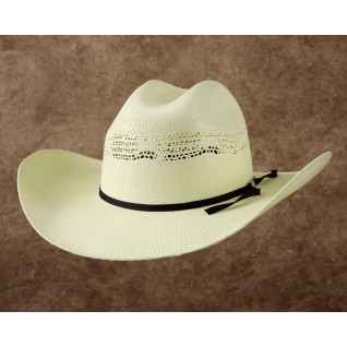 Hand-woven ivory cowboy hat
