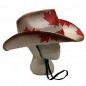 Flag Maple Leaf Western Cowboy Hat for Men and Women