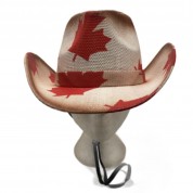 Flag Maple Leaf Western Cowboy Hat for Men and Women