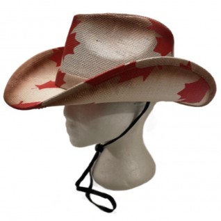 Flag Maple Leaf Western Cowboy Hat for Men and Women
