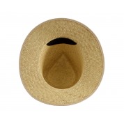 Woven Natural Palm Straw Hat with Tie Back