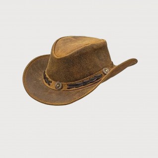 Handcrafted Western Style Durable Leather Bush Hat
