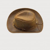 Handcrafted Western Style Durable Leather Bush Hat