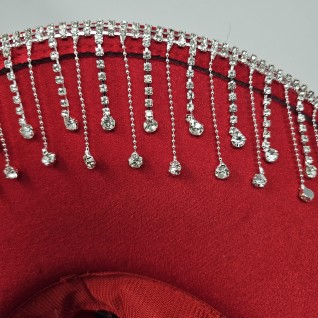 Shiny Layered Denim Fedora