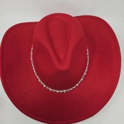 Shiny Layered Denim Fedora