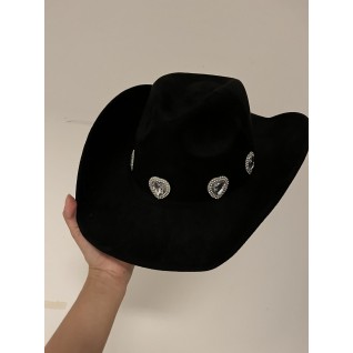 Shiny Heart Solid Color Cowboy Hat