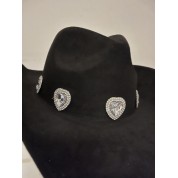 Shiny Heart Solid Color Cowboy Hat