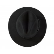 Black hard wool hat decoration