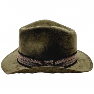 Green Unisex Scrub Denim Fedora Hat