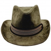 Green Unisex Scrub Denim Fedora Hat