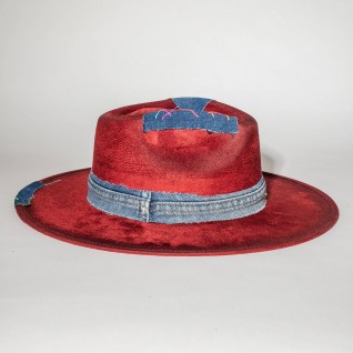 Multicolor patchwork cowboy hat