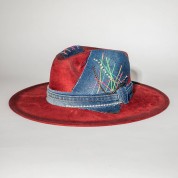 Multicolor patchwork cowboy hat